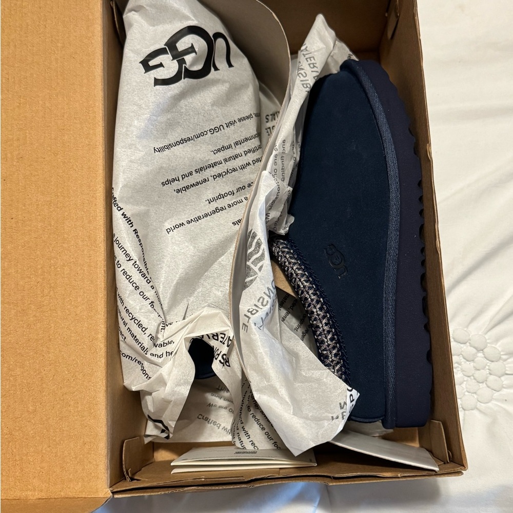 NEW girls UGG Navy Blue Slippers